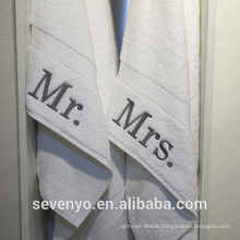 Authentic Hotel Personalized Mr and Mrs Cotton Hand Towels BT-109